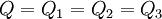 Q = Q_1 + Q_2 + Q_3
